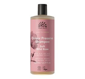 Urtekram Shampoo Soft Wild Rose Farvet Hår Ampbull 500ml - Urtekram Shampoo  - 5701058011271